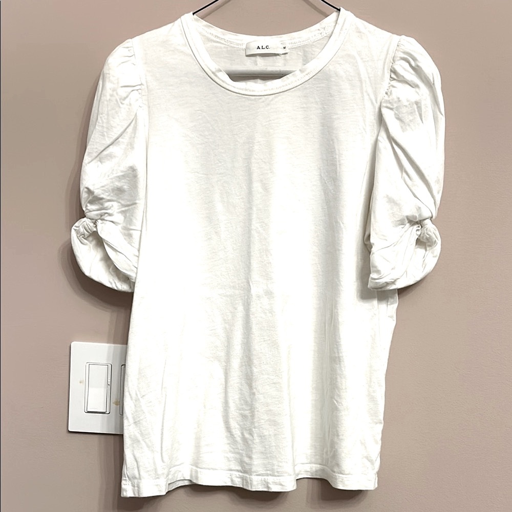 A.L.C. Women's White Puff Sleeve Top